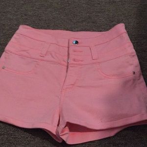 Pink high waisted shorts